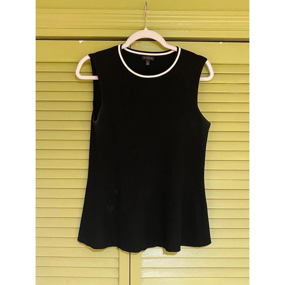 Talbots Black & White Lightweight Sweater - Size M